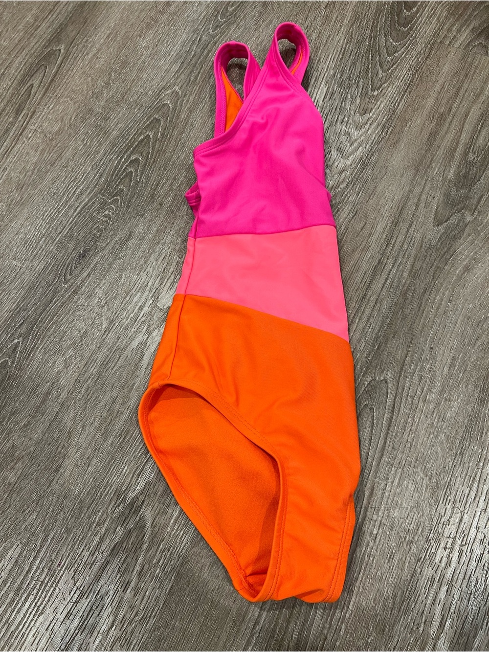 GAP Girls Colorblock One-Piece Swimsuit in Hot Pink, Neon Pink & Orange Size 🌊 - Picture 5 of 5